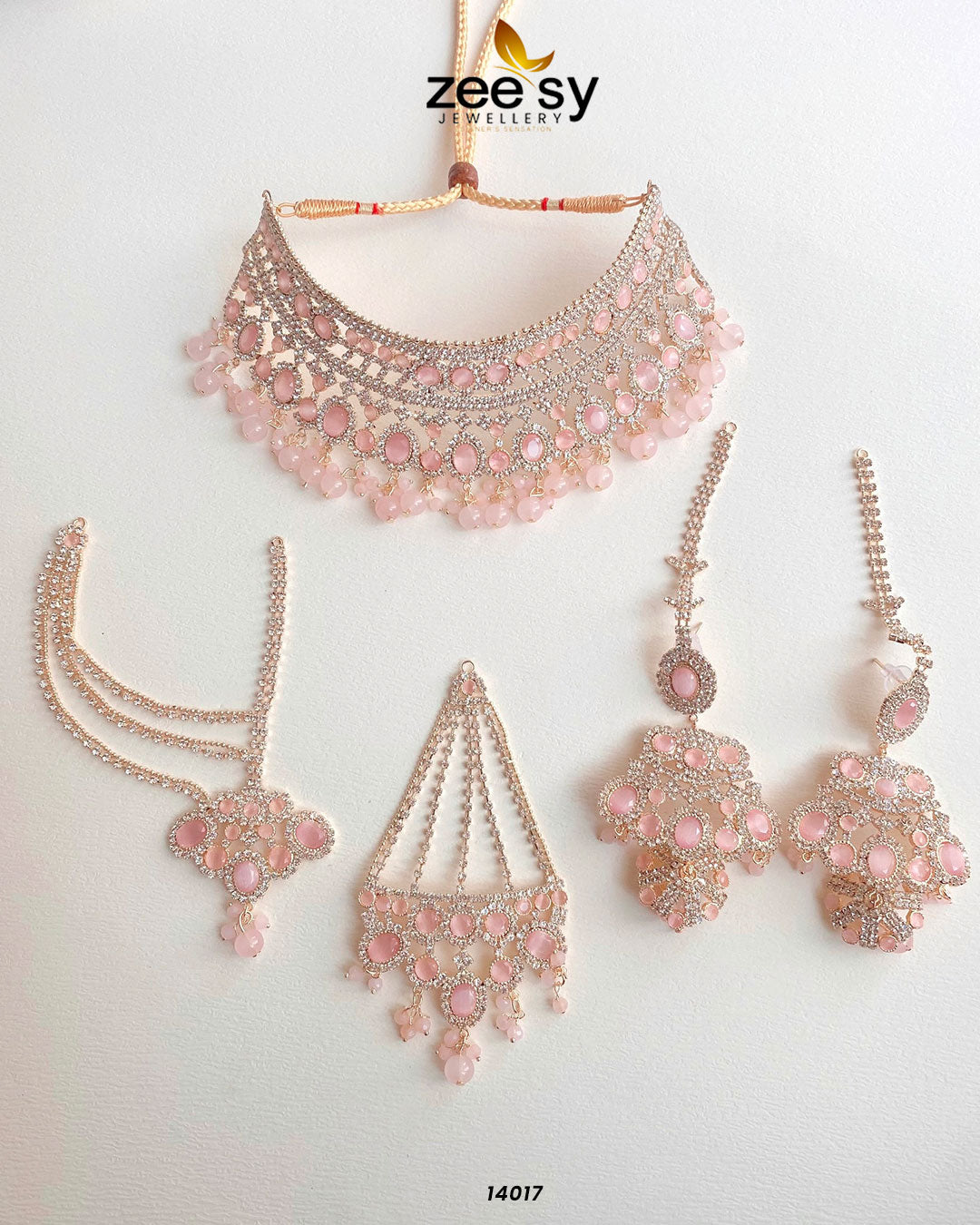 Kushal's Bridal Set Golden Pink