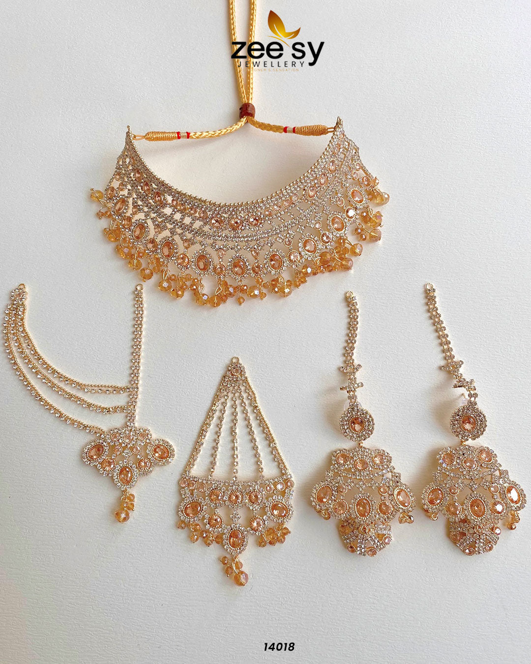 Kushal's Bridal Set Golden Champagne