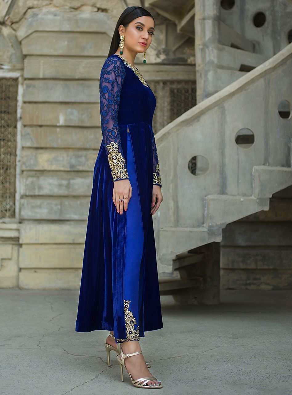 Zainab Chottani | Semi Formals | VIVA LA COBALT - Pakistani Designer Dress - by Zainab Chottani | Type: Ladies Clothes - 100% Original at Saira Sultan