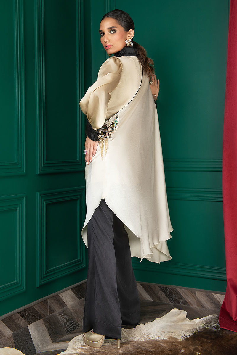 Wardha Saleem | Luxury Pret Fusion Wear | WS22-023 S White Female