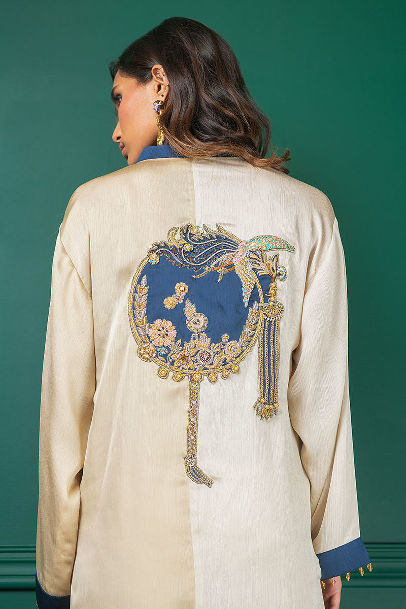 Wardha Saleem | Luxury Pret Fusion Wear | WS22-033 L Off White Zardozi