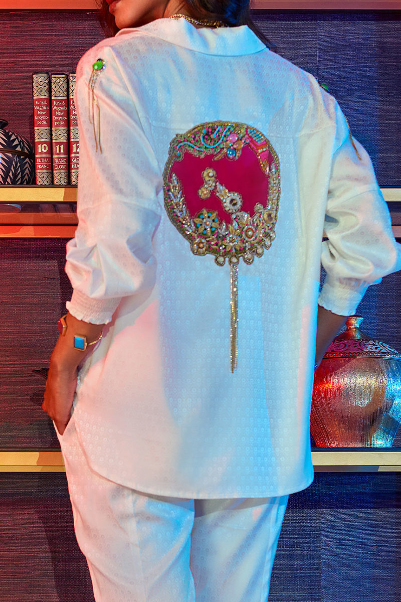 Wardha Saleem | Luxury Pret Fusion Wear | GOSSIP GIRL €“ WHITE CO-ORD SET Custom Size White Female