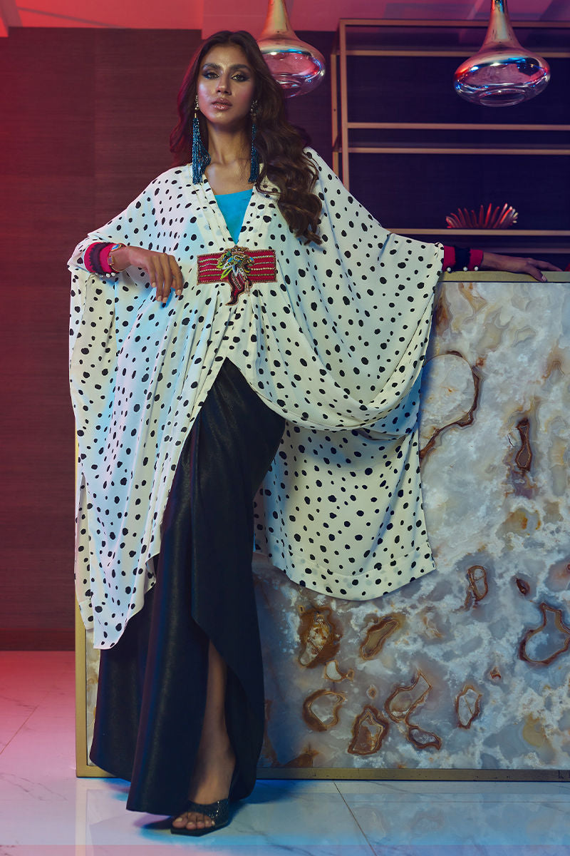 Wardha Saleem | Luxury Pret Fusion Wear | HOT SPOT€“ 3PC FORMAL DRAPE XS Sky Blue Velvet Silk