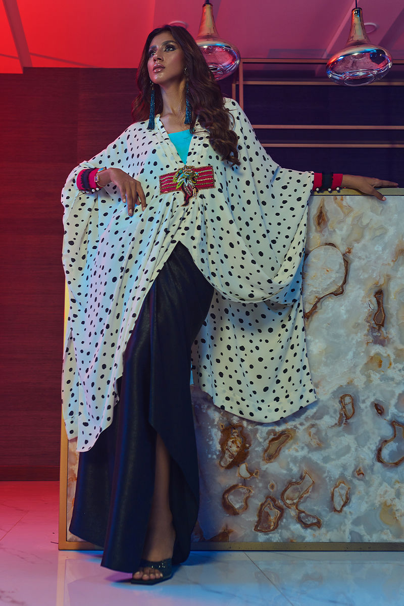 Wardha Saleem | Luxury Pret Fusion Wear | HOT SPOT€“ 3PC FORMAL DRAPE XL Sky Blue Velvet Silk