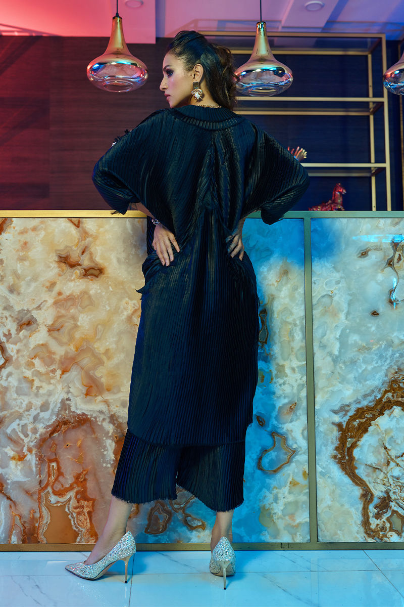 Wardha Saleem | Luxury Pret Fusion Wear | ENVY €“ 3PC CORD SET S Deep Teal Female