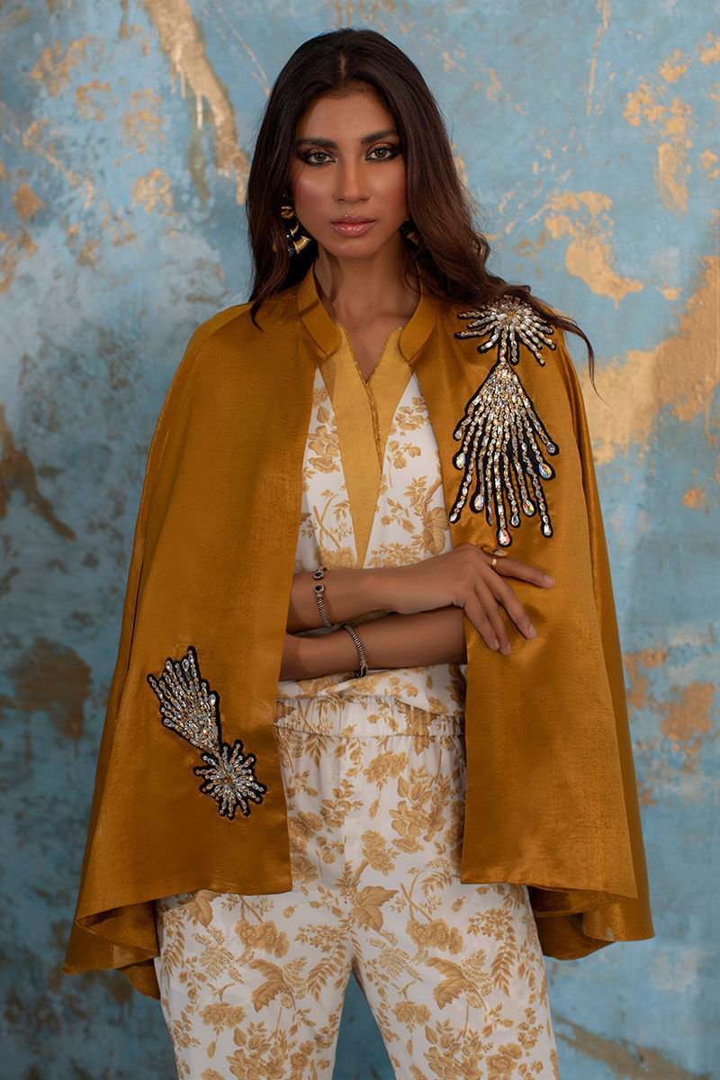 Wardha Saleem | Luxury Pret Fusion Wear | SUNSHINE M Mustard Female