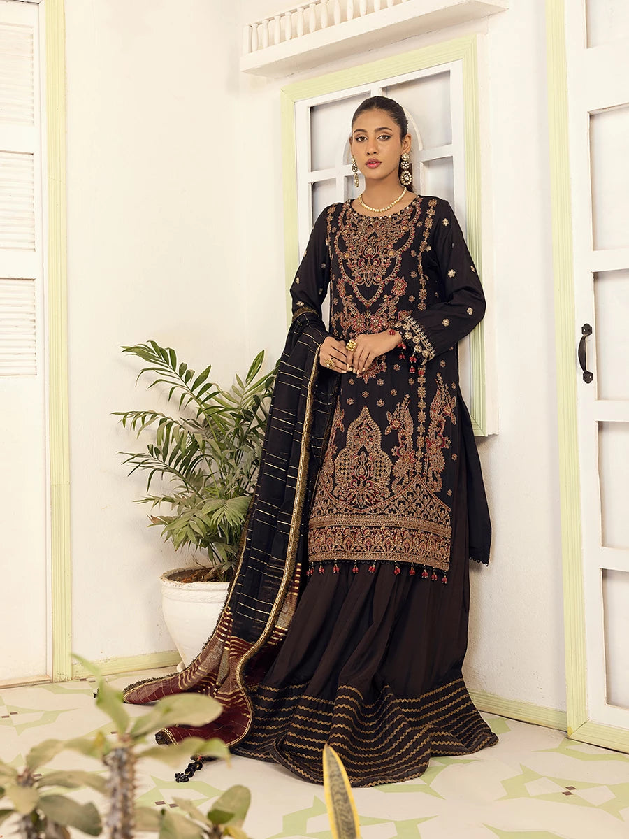 Salitex | Signature Festive Chiffon | SUNW6NO003UT L Black Cotton Silk