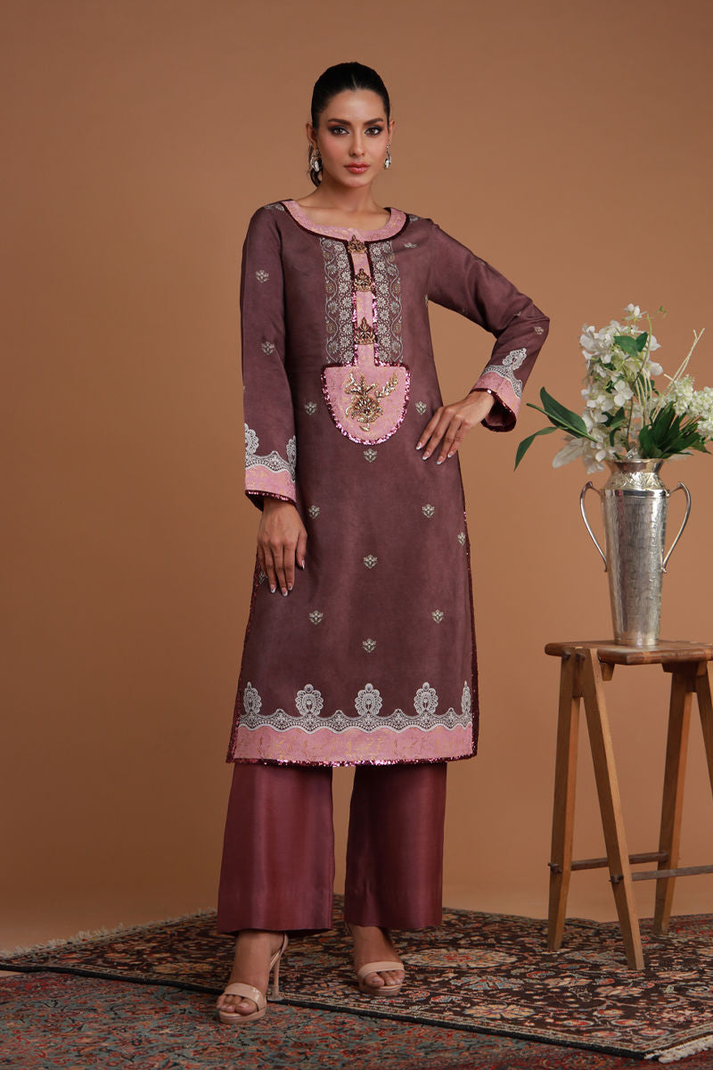 Shamaeel Ansari | Ramadan Edit 25 | RF-06 L Plum Khaddi Silk