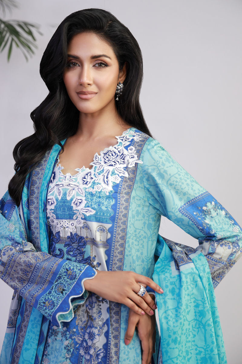 Shamaeel Ansari | Gulrang Lawn | Gulrang-01 - Pakistani Designer Dress - by Shamaeel Ansari - Type : Ladies Clothes - 100% Original at Saira Sultan
