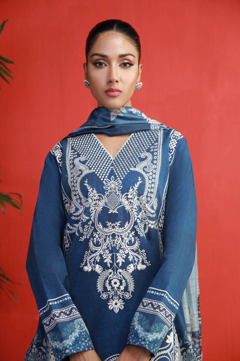 Shamaeel Ansari | Gulrang Lawn | Gulrang-03 - Pakistani Designer Dress - by Shamaeel Ansari - Type : Ladies Clothes - 100% Original at Saira Sultan