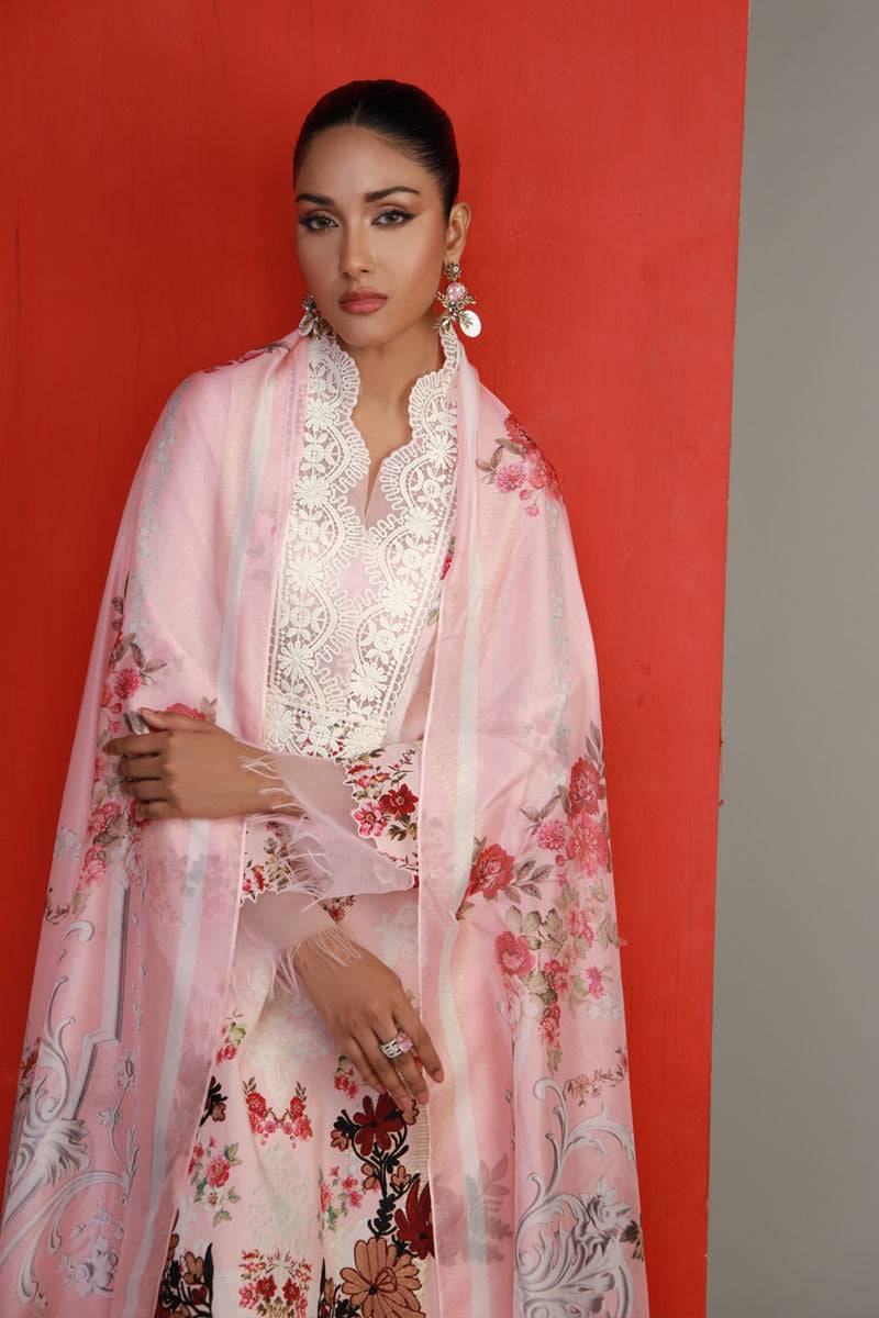 Shamaeel Ansari | Gulrang Lawn | Gulrang-08 - Pakistani Designer Dress - by Shamaeel Ansari - Type : Ladies Clothes - 100% Original at Saira Sultan