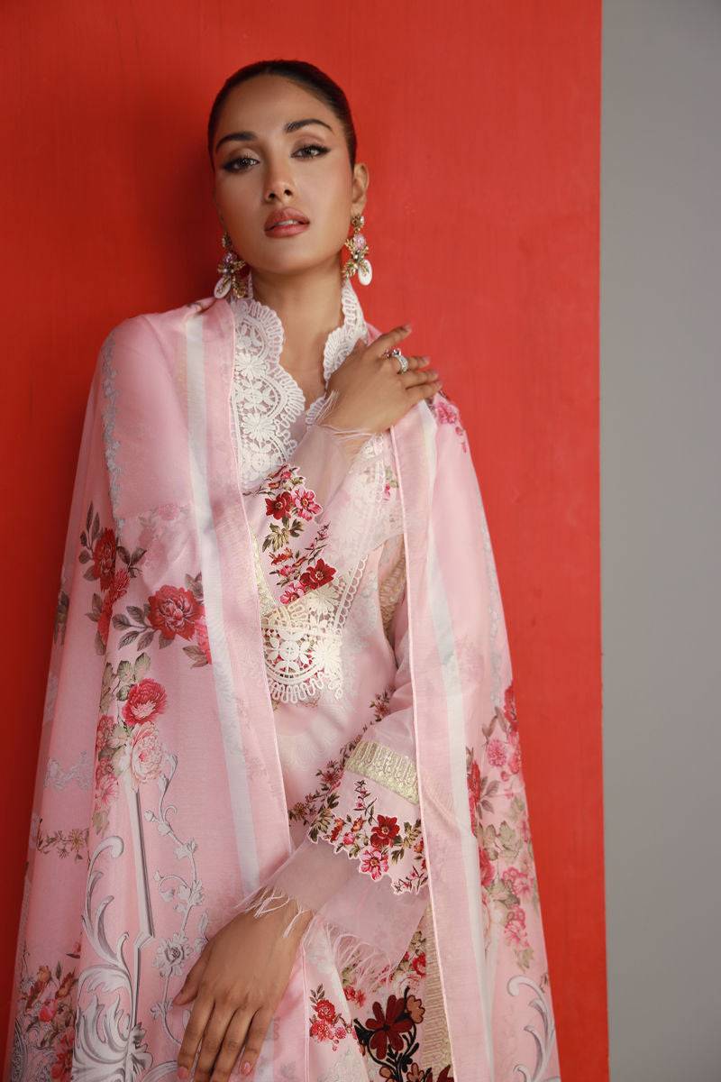 Shamaeel Ansari | Gulrang Lawn | Gulrang-08 - Pakistani Designer Dress - by Shamaeel Ansari - Type : Ladies Clothes - 100% Original at Saira Sultan