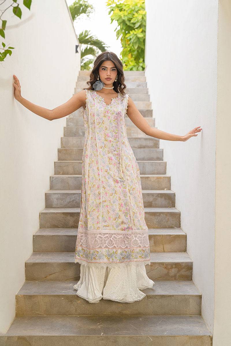 Fatima Khan | Eid Digital Silk Prints | Flora - Pakistani Designer Dress - by Fatima Khan | Type: Ladies Clothes - 100% Original at Saira Sultan