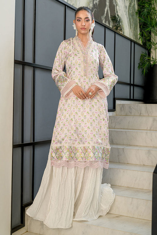 Fatima Khan | Eid Digital Silk Prints | Abloom XS Ivory Silk
