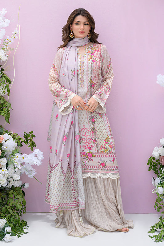 Fatima Khan | Eid Digital Silk Prints | Floralia XS Ivory Silk