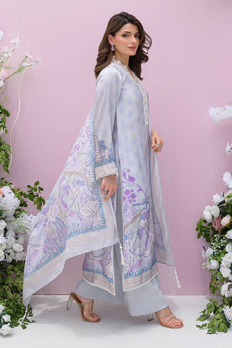 Fatima Khan | Eid Digital Silk Prints | Dawn - Pakistani Designer Dress - by Fatima Khan | Type: Ladies Clothes - 100% Original at Saira Sultan
