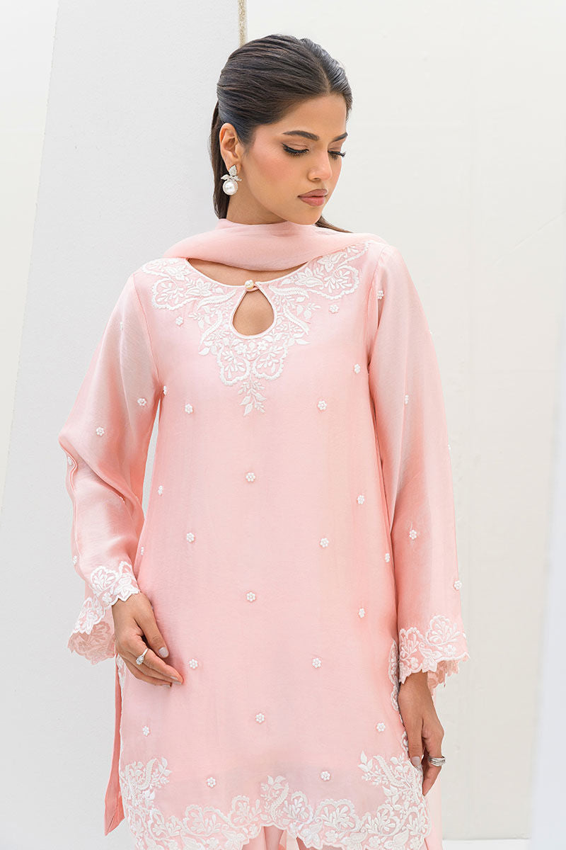 Fatima Khan | Serene Eid Luxe Pret | Rosie XL Pink Sheesha Silk