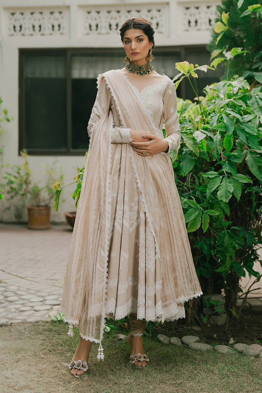 MNR | Ashiyana Festive Eid Collection 25 | Ayla XS Beige Cotton Net