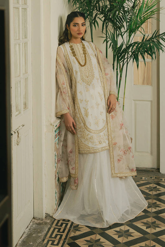 MNR | Ashiyana Festive Eid Collection 25 | Anaya XS Off White Paper Silk