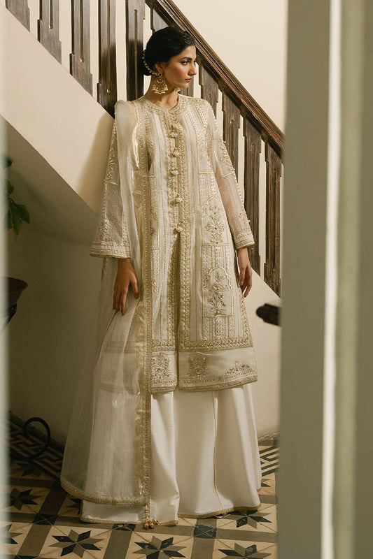 MNR | Ashiyana Festive Eid Collection 25 | Miraal XS White Karandi
