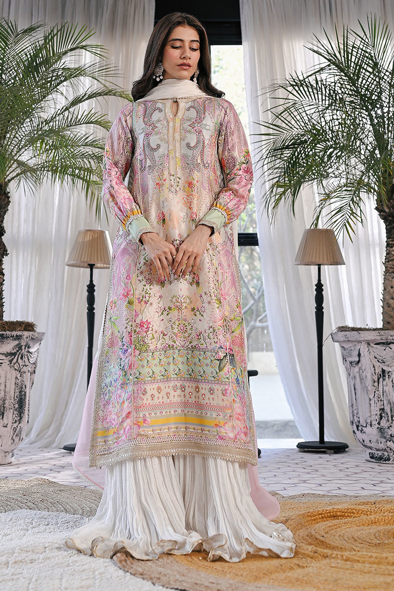 Ansab Jahangir | Digital Silk | Aliya Shirt and Dupatta - Pakistani Designer Dress - by Ansab Jahangir - Type : Ladies Clothes - 100% Original at Saira Sultan