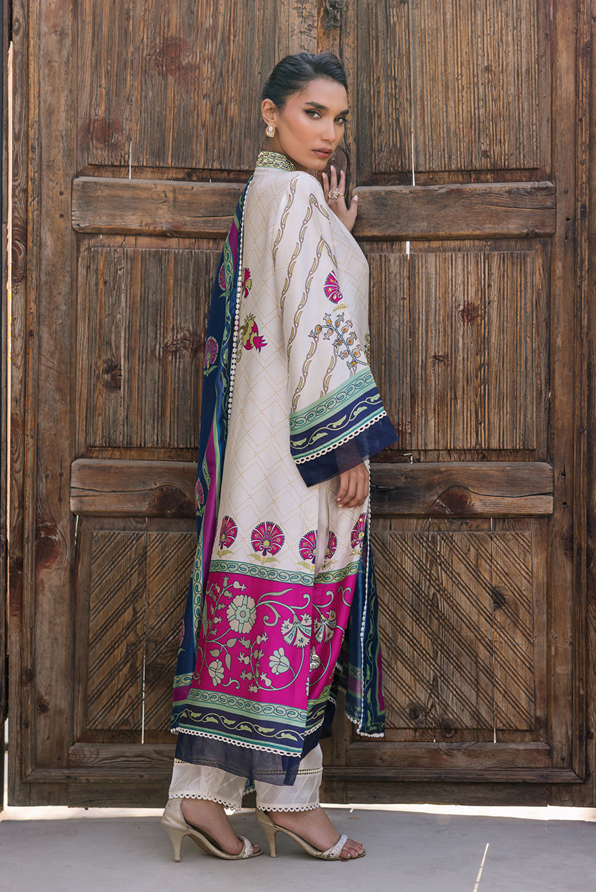 Deepak Perwani | Eid Edit 25 | KUD04 XL Off White Pure Silk