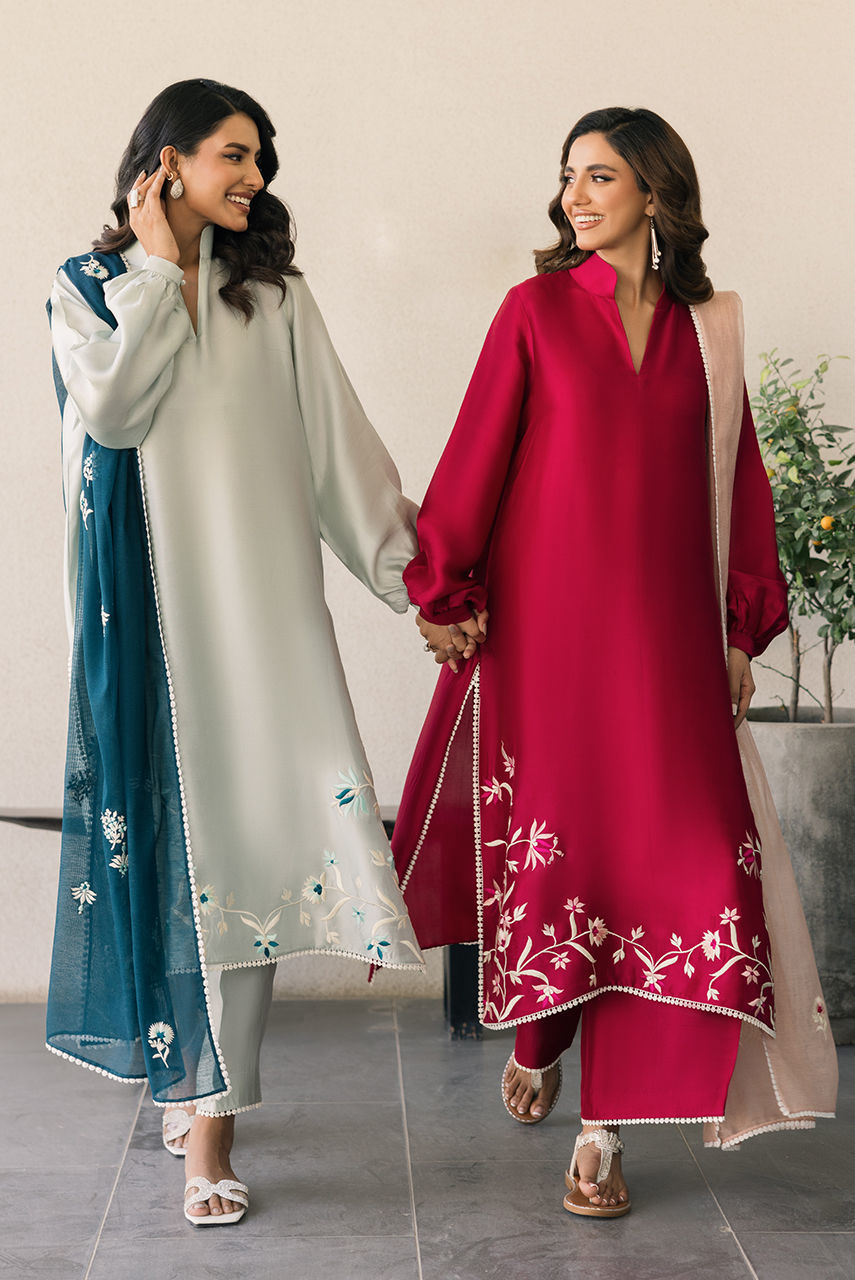 Deepak Perwani | Eid Edit 25 | Kut324 XL Hot Pink Silk