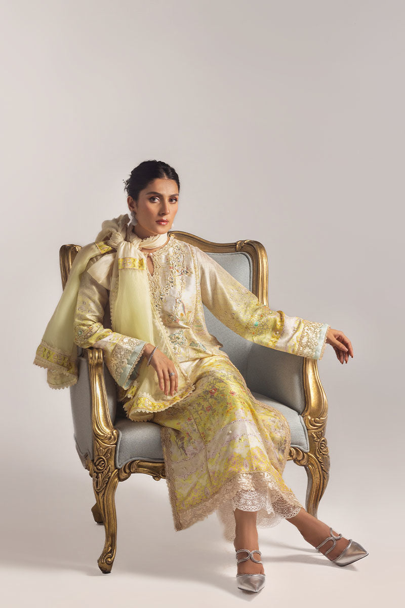 Ansab Jahangir | Digital Silk | Alyssa Shirt and Dupatta - Pakistani Designer Dress - by Ansab Jahangir - Type : Ladies Clothes - 100% Original at Saira Sultan