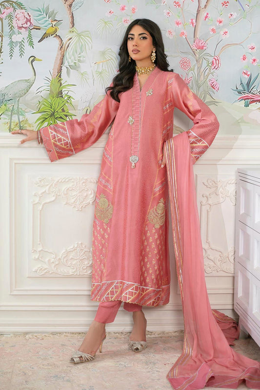 Annus Abrar | Sehr Eid Luxe | Emery XS Champagne Pink Sheesha Silk