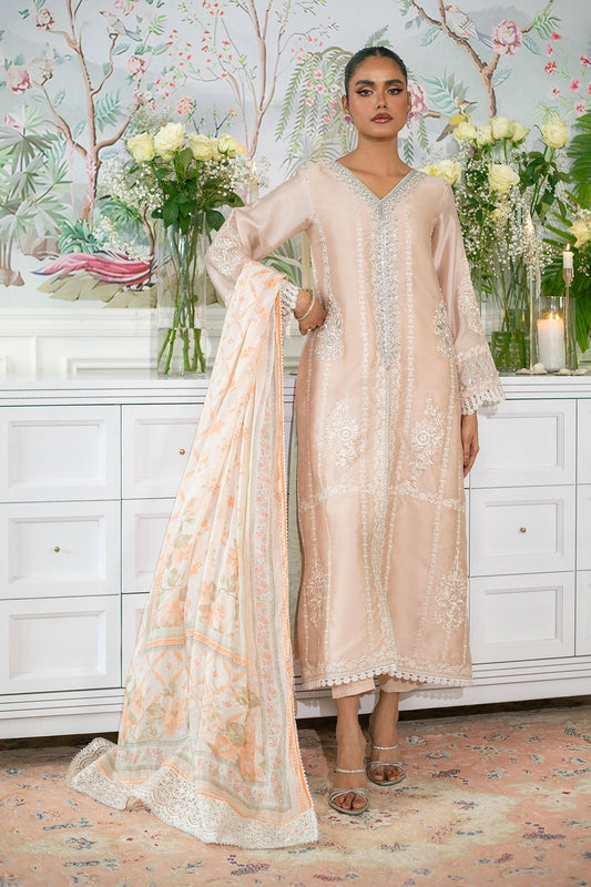 Annus Abrar | Sehr Eid Luxe | Lydia XS Nude Peach Silk