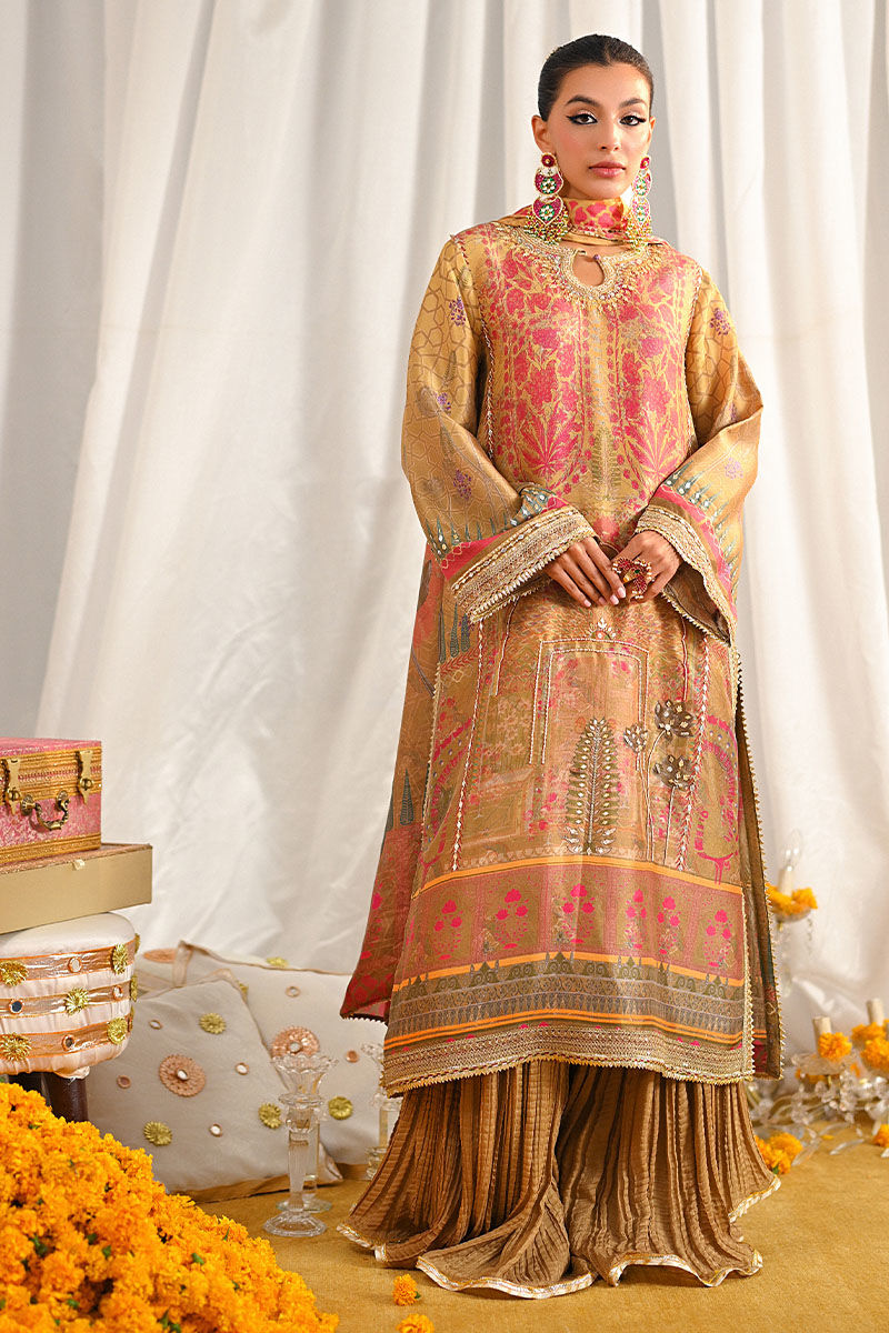 Ansab Jahangir | Digital Silk | Asmara Shirt and Dupatta - Pakistani Designer Dress - by Ansab Jahangir - Type : Ladies Clothes - 100% Original at Saira Sultan