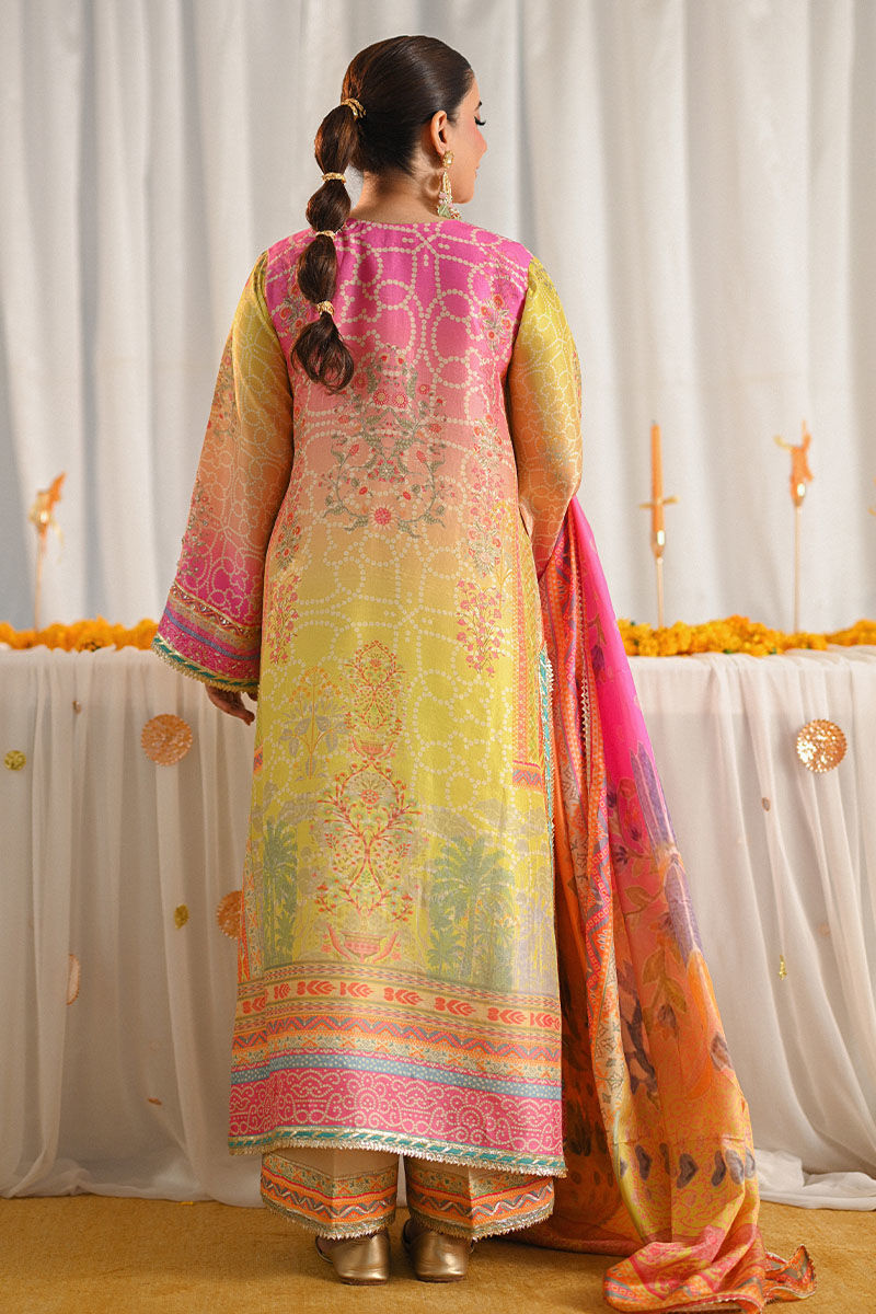 Ansab Jahangir | Digital Silk | Miraal Shirt and Dupatta - Pakistani Designer Dress - by Ansab Jahangir - Type : Ladies Clothes - 100% Original at Saira Sultan