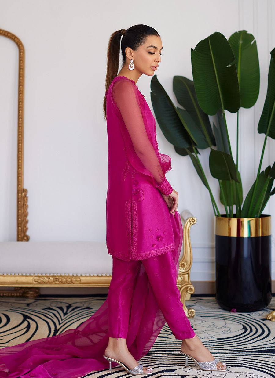 Farah Talib Aziz | Luna Eid Collection 24 | ELIO HOT PINK - Pakistani Designer Dress - by Farah Talib Aziz | Type: Luxury - 100% Original at Saira Sultan