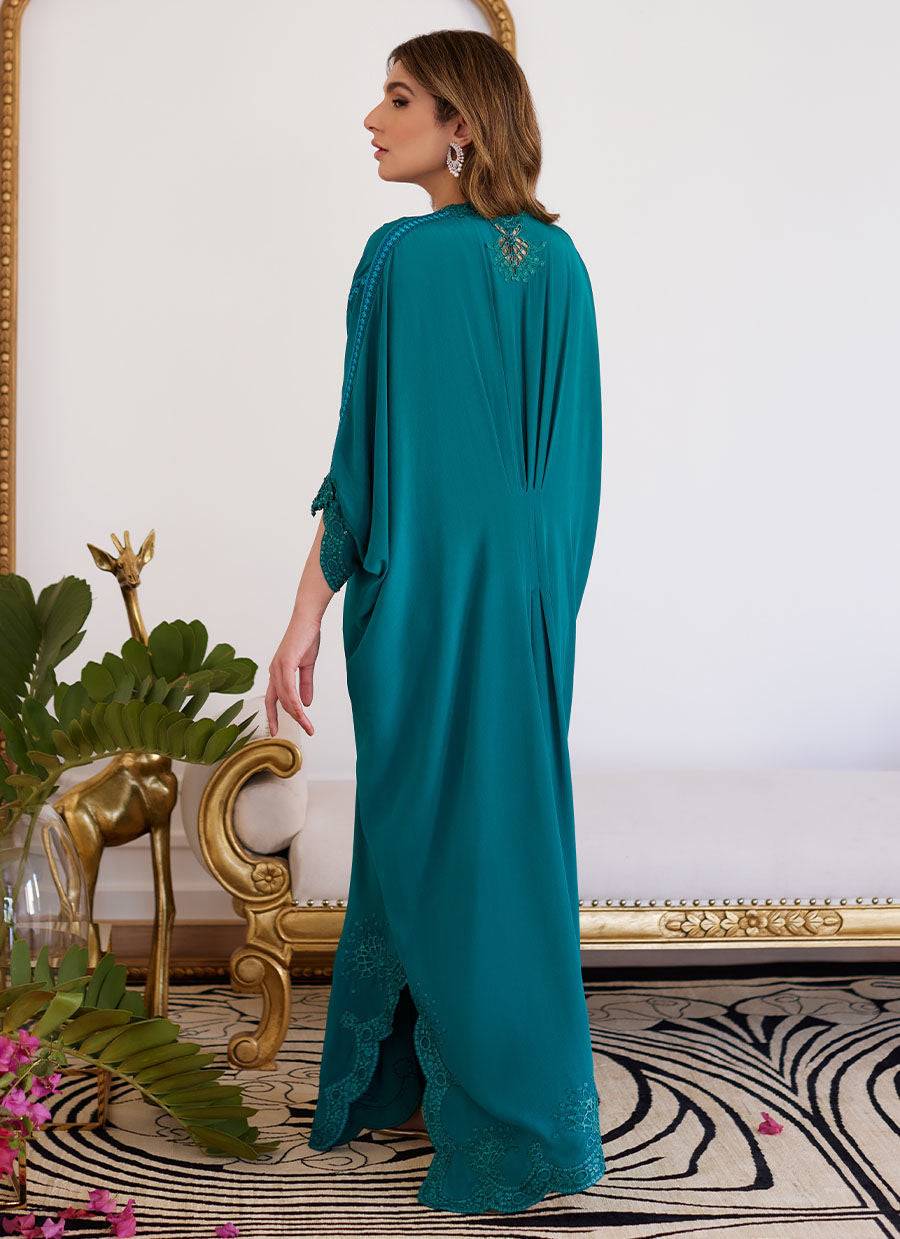 Farah Talib Aziz | Luna Eid Collection 24 | EMMELINE EMERALD CREPE - Pakistani Designer Dress - by Farah Talib Aziz | Type: Luxury - 100% Original at Saira Sultan