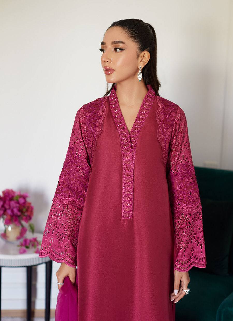 Farah Talib Aziz | Luna Eid Collection 24 | HONORINE MAGENTA - Pakistani Designer Dress - by Farah Talib Aziz | Type: Luxury - 100% Original at Saira Sultan
