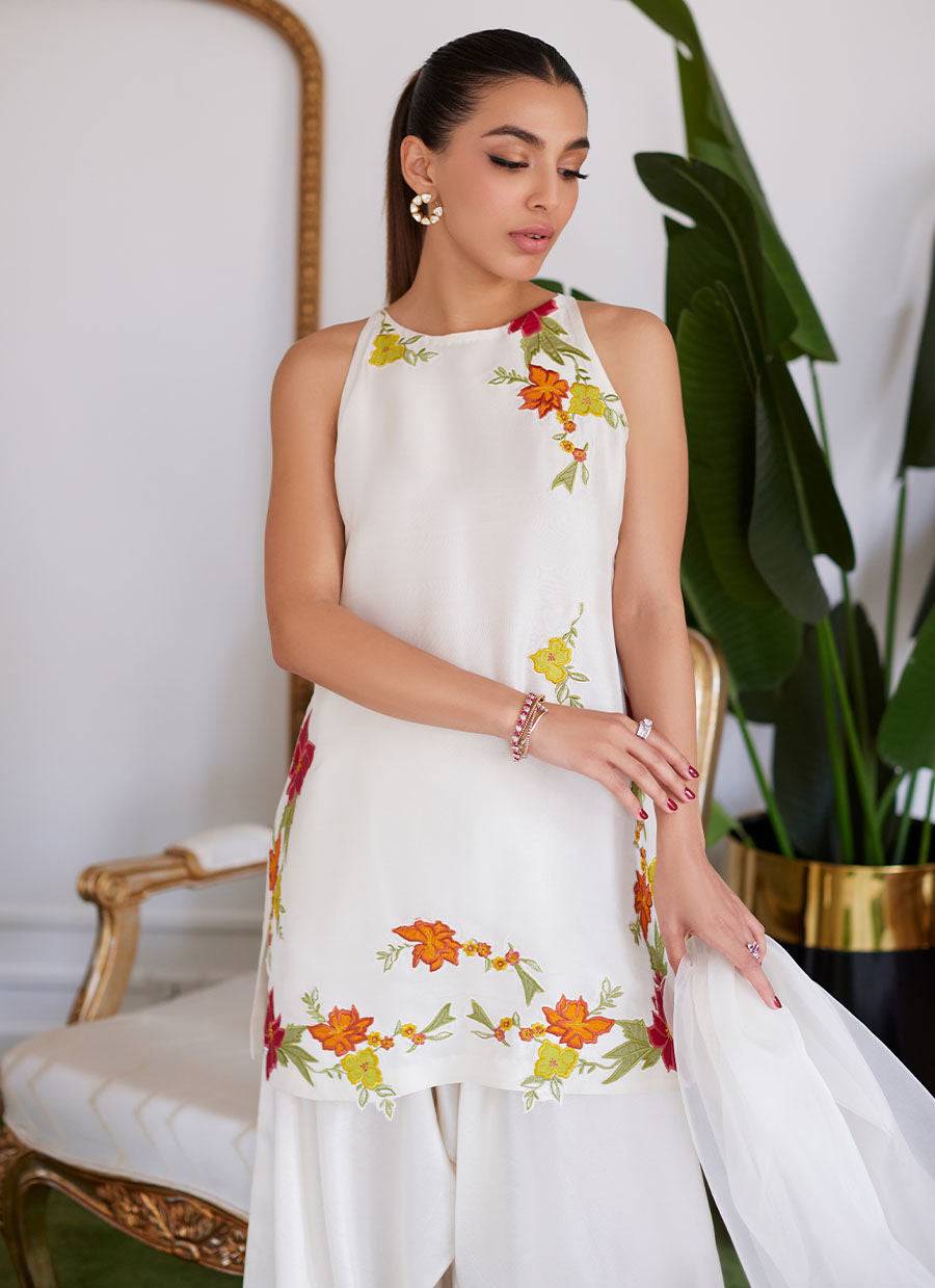 Farah Talib Aziz | Luna Eid Collection 24 | JULIET IVORY - Pakistani Designer Dress - by Farah Talib Aziz | Type: Luxury - 100% Original at Saira Sultan