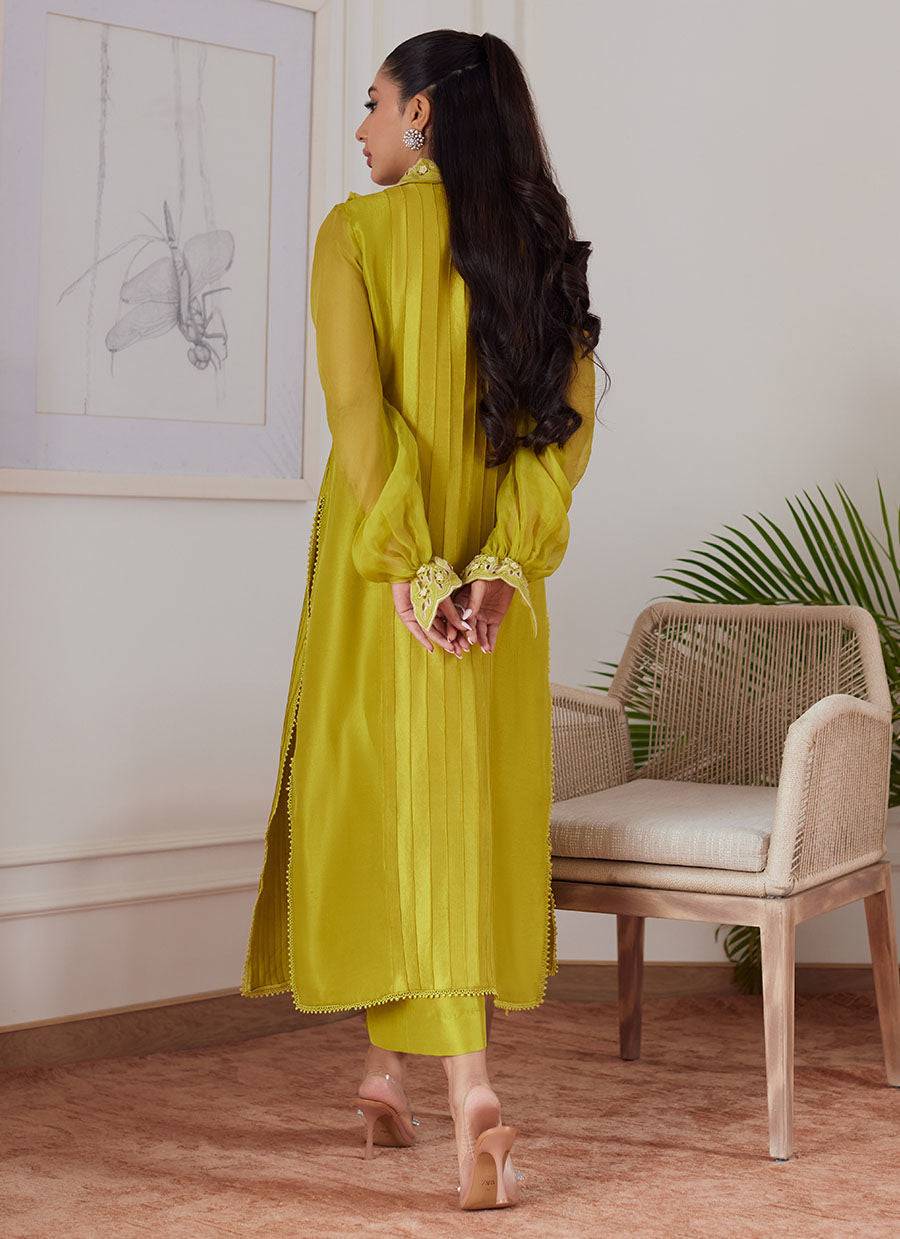 Farah Talib Aziz | Luna Eid Collection 24 | FAUSTINE KIWI - Pakistani Designer Dress - by Farah Talib Aziz | Type: Luxury - 100% Original at Saira Sultan