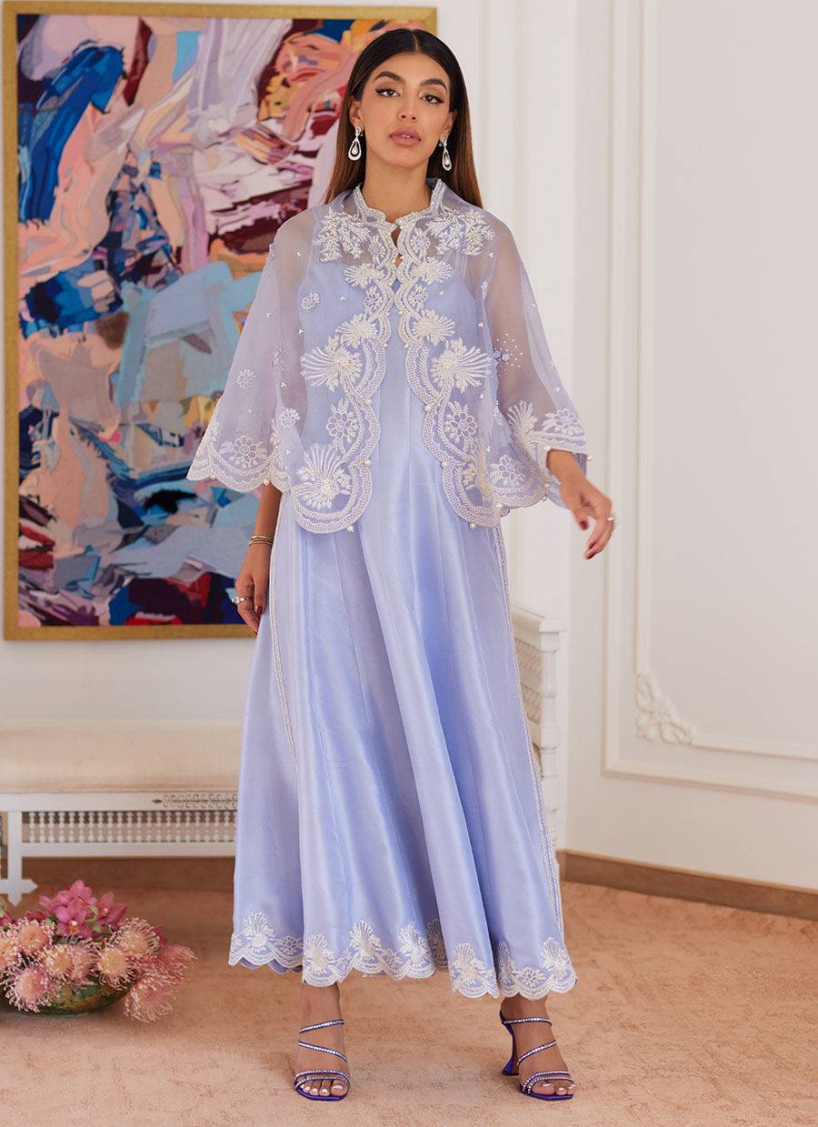 Farah Talib Aziz | Luna Eid Collection 24 | FLEUR LAVENDER - Pakistani Designer Dress - by Farah Talib Aziz | Type: Luxury - 100% Original at Saira Sultan