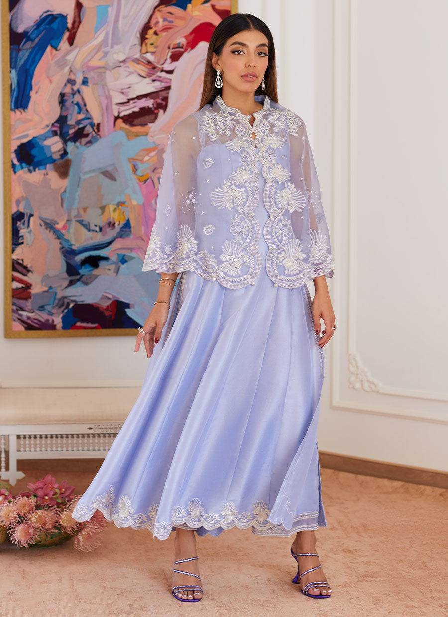 Farah Talib Aziz | Luna Eid Collection 24 | FLEUR LAVENDER - Pakistani Designer Dress - by Farah Talib Aziz | Type: Luxury - 100% Original at Saira Sultan