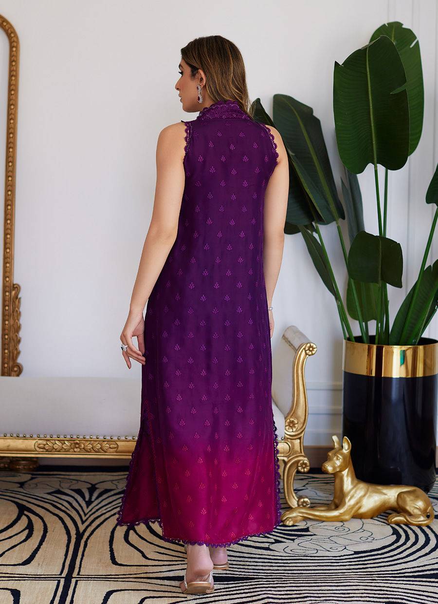 Farah Talib Aziz | Luna Eid Collection 24 | VIOLETTE WILD BERRY OMBRE - Pakistani Designer Dress - by Farah Talib Aziz | Type: Luxury - 100% Original at Saira Sultan