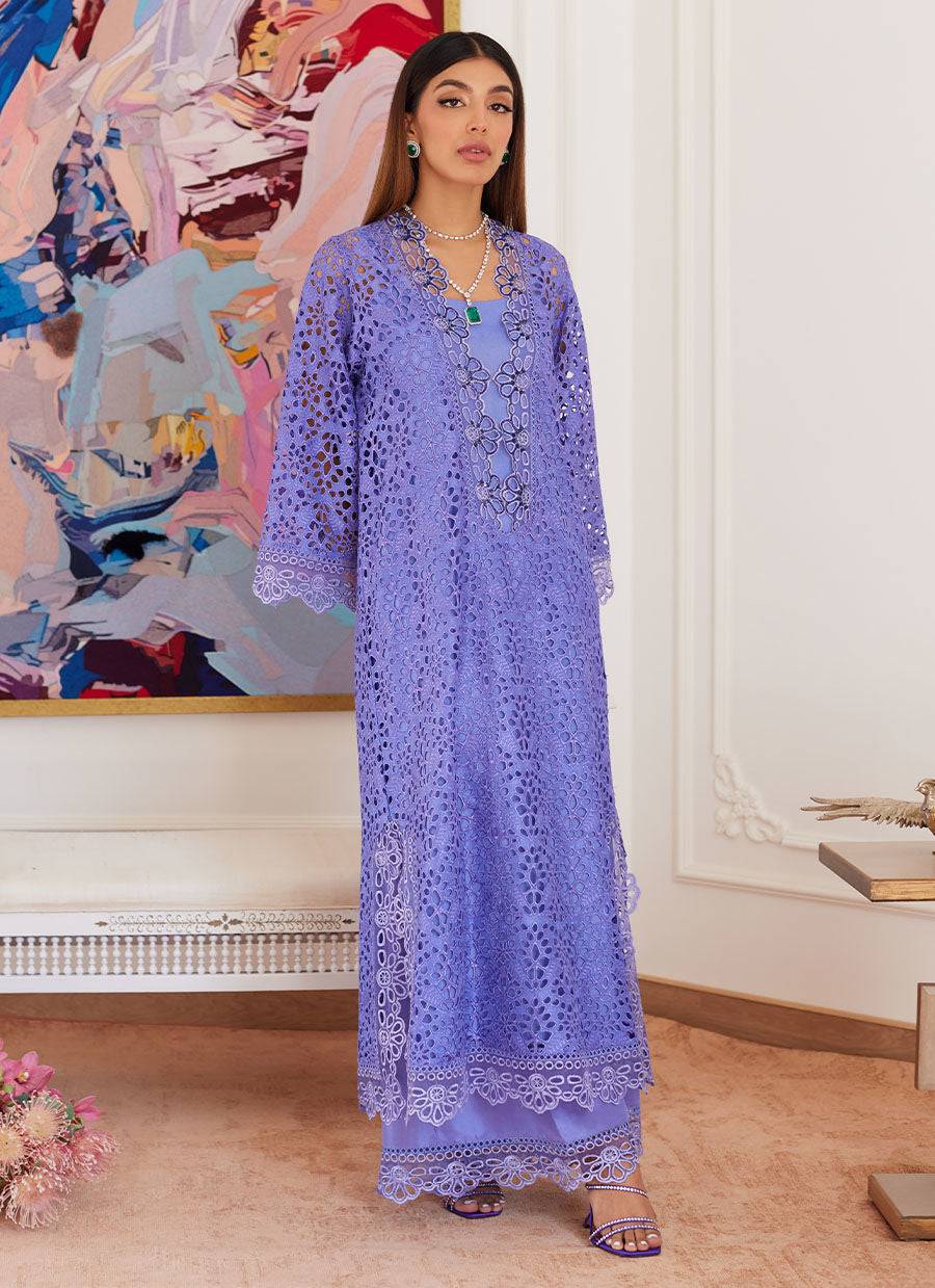 Farah Talib Aziz | Luna Eid Collection 24 | EVANTHIA PERIWINKLE - Pakistani Designer Dress - by Farah Talib Aziz | Type: Luxury - 100% Original at Saira Sultan