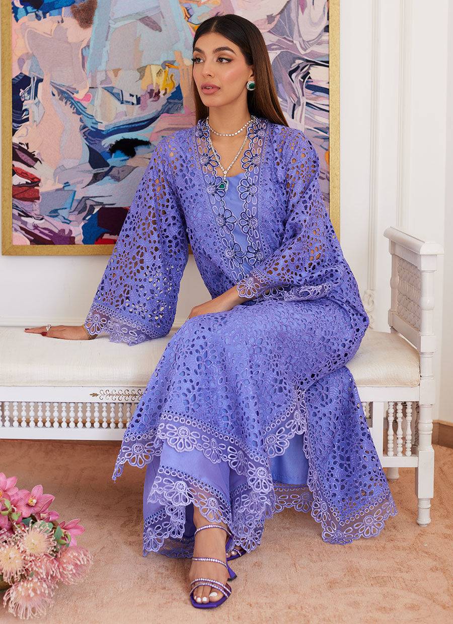 Farah Talib Aziz | Luna Eid Collection 24 | EVANTHIA PERIWINKLE - Pakistani Designer Dress - by Farah Talib Aziz | Type: Luxury - 100% Original at Saira Sultan
