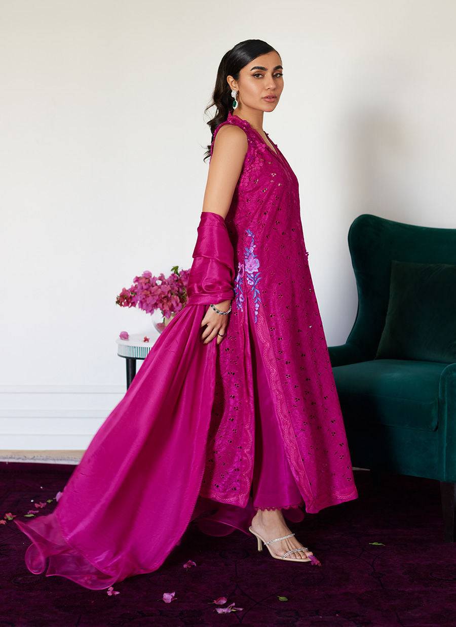 Farah Talib Aziz | Luna Eid Collection 24 | CLARIENE HOT PINK - Pakistani Designer Dress - by Farah Talib Aziz | Type: Luxury - 100% Original at Saira Sultan