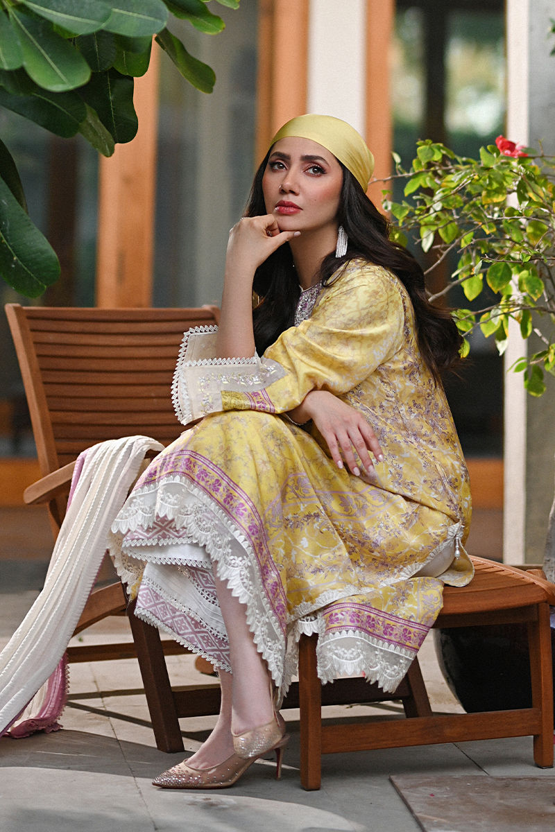 Ansab Jahangir | Digital Silk | Paloma Shirt and Dupatta - Pakistani Designer Dress - by Ansab Jahangir - Type : Ladies Clothes - 100% Original at Saira Sultan