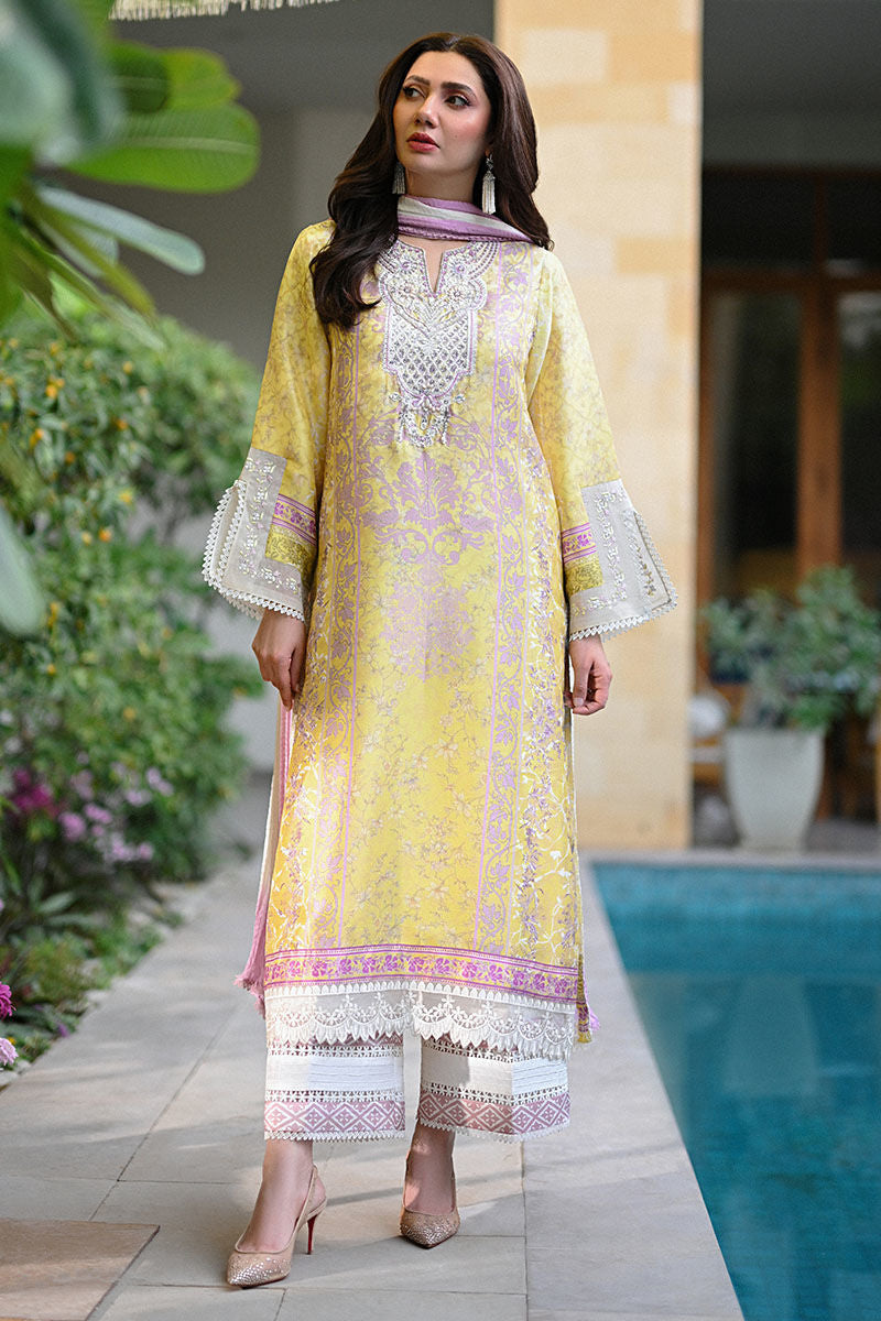 Ansab Jahangir | Digital Silk | Paloma Shirt and Dupatta - Pakistani Designer Dress - by Ansab Jahangir - Type : Ladies Clothes - 100% Original at Saira Sultan