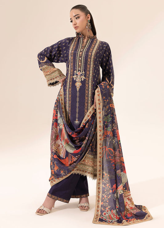 Sahane | Suay Silk Handwork Edit | CT-15006 ETHER - SUAY XS Plum Silk