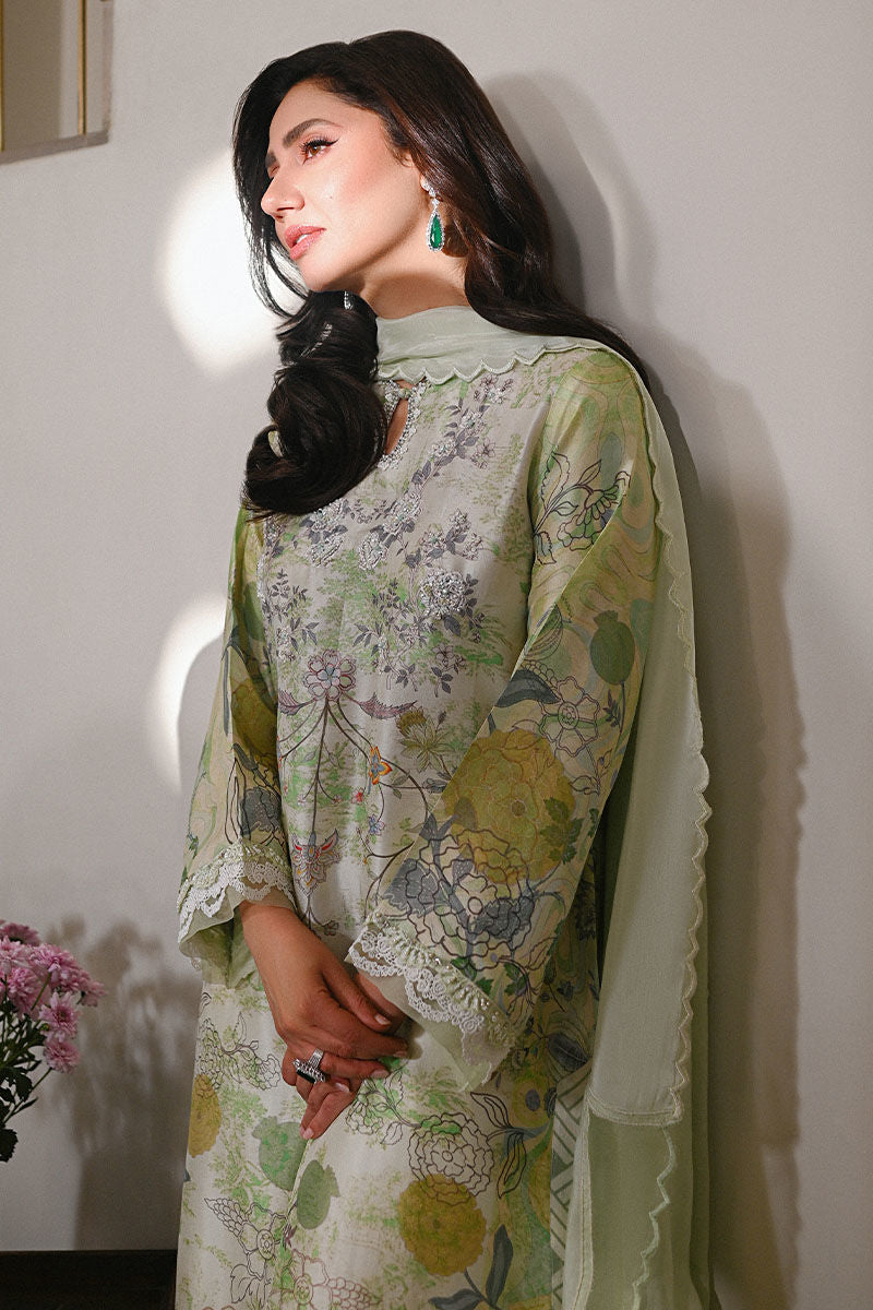 Ansab Jahangir | Digital Silk | Lyra Shirt and Dupatta - Pakistani Designer Dress - by Ansab Jahangir - Type : Ladies Clothes - 100% Original at Saira Sultan