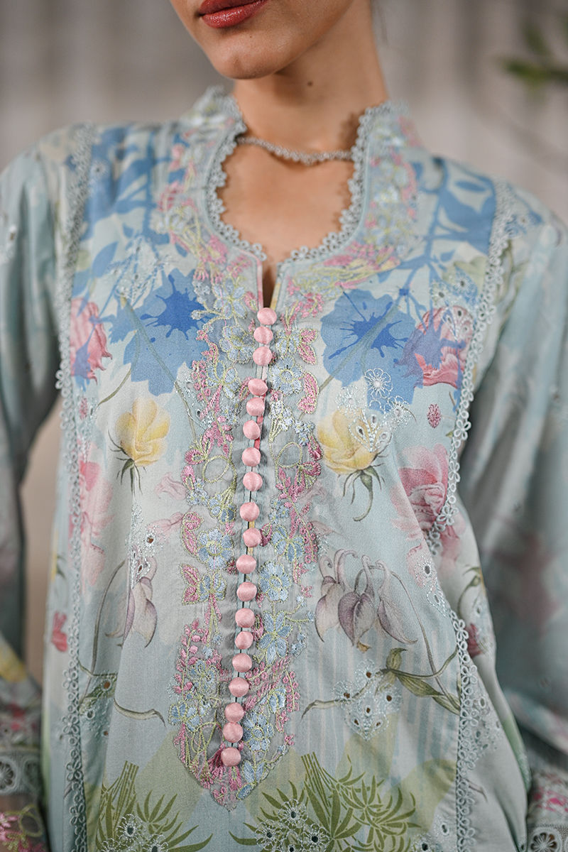 Ansab Jahangir | Knots and Bonds Ramadan Edit 25 | Quentin M Ice Blue Schiffli