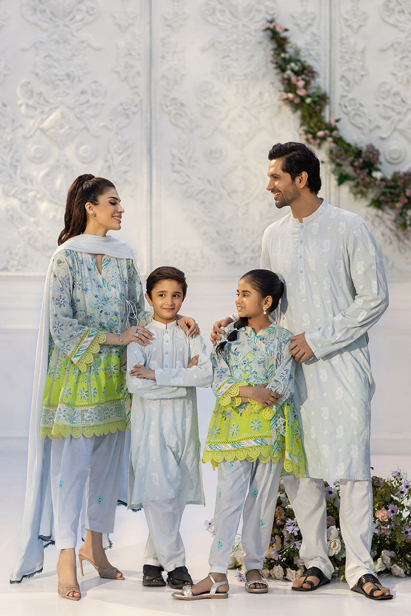 Ansab Jahangir | Wien Family Edit 25 | Kaira XL Ice Blue Schiffli