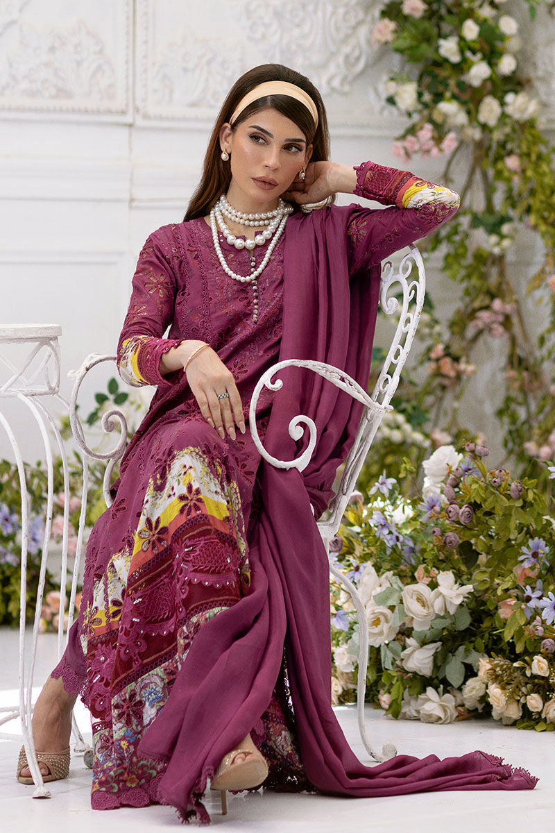 Ansab Jahangir | Wien Family Edit 25 | Zahira XL Burgundy Schiffli